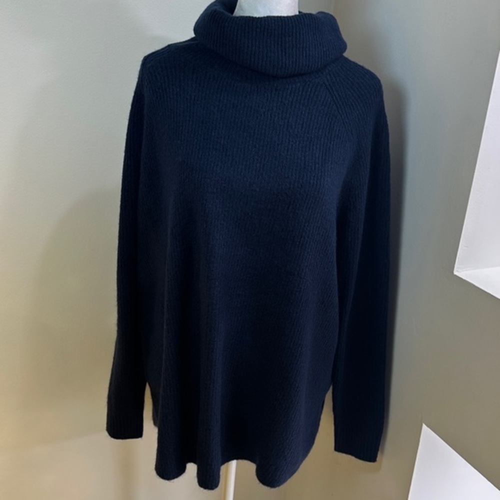 LOFT Deep Blue Cowl Neck Sweater